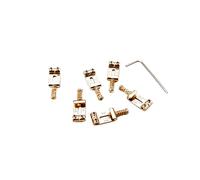 KIXZSAZ 6 Pieces Electric Guitar Bridge Saddle with Screws Springs Musical Instrument Portable Steel Saddles Replacing Parts