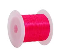 KIXZSAZ 8m Crystal Beading Elastic Cord Cords Line Handmade DIY Wire String Necklace Jewelry Making Needlework Findings, Rose Red