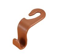 KIXZSAZ ABS Auto Headrest Hook Hanging Heavy Duty Internal ple Style Seat Back Plastic Bag Hanger Bracket Rack Accessories, Brown