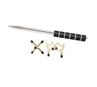 KIXZSAZ Adjustable Billiard Rack Rod Stainless Steel Billiard Cue Stand Various Game Locations Retractable Cue Stick Bridge With Head Party Removable Fork Head Pool Stick Pool, Low Cross