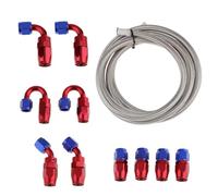 KIXZSAZ AN8 Racing Hose Oil Line Construction No Leakage Under Pressure Fit for Various Applications Including Racing Aluminum Swivel Hose End Fitting Stainless Steel Braided Oil