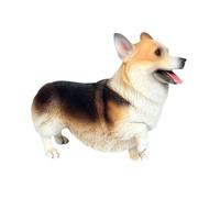 KIXZSAZ Animal Corgi Puppy Figurines Realistic Dog Figurines Educational Toy Charming Gift Idea For Friends And Family Realistic Dog Educational Toys Crafts, brown, 16x5x10.5cm
