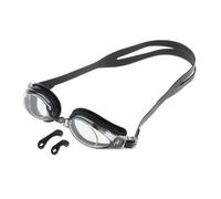 KIXZSAZ Anti Fog Swim Goggles Waterproof Adjustable Strap Comfortable Soft Padding Clear View For Swimming Enthusiasts Swimming Earplug Gear Swim Eyewear No Leaking, Black, 21.3x9.5cm