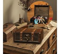 KIXZSAZ Antique Jewelry Container Sundries Organizer Box Stylish Treasure Chest For Adding Elegance To Jewelry Storage Handcrafted Decorative Boxes With Lock Home Decor, Style A