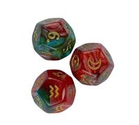 KIXZSAZ Astrology Dice Polyhedral D12 Board Game Props Constellation Dice Clear Numbers Fun Essential For Game Nights And Teaching Math Constellation Astrology Role Play, Style B