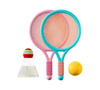 KIXZSAZ Badminton Rackets Children Shuttlecocks Racquet Equipment Supporting Kids In Developing Sports Skills Kids Badminton Tennis Rackets Set Sports Game, Pink Blue, 39x23cm