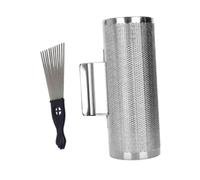 KIXZSAZ Band Accompaniment Musical Training Tool Highly Durable Metal Guiro Shaker Engaging Performance Which Allows Hold And Play Guiro For Long Time Band, silvery, S