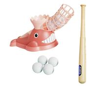 KIXZSAZ Baseball Training Kit Young Players Promotes Active Play And Engages Kids In Learning Baseball Skills Kids Pitching Machine Launcher , Pink , 51x28x23.3cm