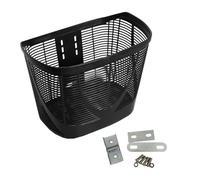 KIXZSAZ Bicycle Basket Wire Holder Sturdy Lightweight Carrying Pets And Essentials While Riding Freely Goods. Universal Bicycle Basket Is Suitable For Most Mountain Bikes, Black, 33x22.5x25cm