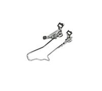 KIXZSAZ Bicycle Rear Kickstand Multifunctional Iron Easy Installation Bike Cruiser Center Kickstand Practical Accessory For Cyclists Bicycle Parking Rack Adjustable Double Leg, Silver, Height 37.5cm
