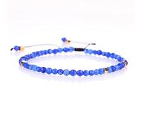 KIXZSAZ Bracelet Knitted Beads 3mm Bracelets Minority Comfortable Skin-Friendly Jewelry Findings Accessories Ladies Office Commute, Lapis Lazuli