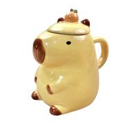 KIXZSAZ Capybara Tea Set Couple Mug Coffee Mug Gift Cute Set Comfortable Handling Enhances Tea Moments Beloved Creature Known for Calm and Friendly Nature