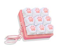 KIXZSAZ Cats Claw Stress Relief Toy Silent Fidgets For Busy Office Professionals Silent Keyboard Fidgets Compact Cat Pinching Keychain 9-key