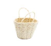 KIXZSAZ Charming Dollhouse Accessory Miniature Woven Basket Offers Stylish Storage Solutions While Enhancing Visual Appeal Miniature Dollhouse Woven Bakset