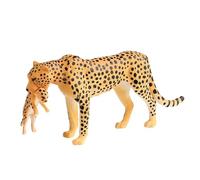 KIXZSAZ Cheetah Cake Topper Toy Kids Birthday Favorite Fun Realistic Leopard Model Figure Celebration Themes Shapes Leopard Toy Figurines Set Animal Figures