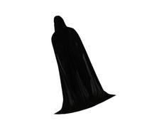 KIXZSAZ Chic Velvet Hooded Cloak Long Robe Witch Capes Halloween Costume Cosplay Wicca, Black, 150cm