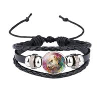 KIXZSAZ Chicness And Durability Combined In Glow In Dark Bracelet And Bangle Blended Glass Constellations Charm Rope Chains, 01