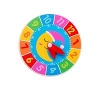 KIXZSAZ Children Alarms Clock Toy Hour Minute Cognition Colorful Clocks Toys Early Educational Teaching Aids Supply School, Moon