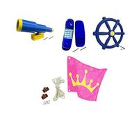 KIXZSAZ Children S Backyard Pirate Ship Playground Wheel Swing Set Accessories Tree House Gifts Outdoor Fun Experience Steering Wheel Toy Swing Set Playground Equipment