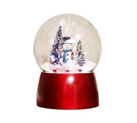 KIXZSAZ Christmas Rotatable Santa Claus Crystal Ball Decorative Musical Boxes Xmas Decoration LED Light Snowball, Snowman