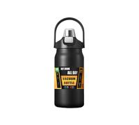 KIXZSAZ Coldest Water Bottle with Handle Eco-Friendly Multiple Color Options Capacity Options Stylish Water Bottle 40 Oz, Black, 1200ml