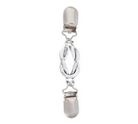 KIXZSAZ Collar Clip Gold Silver Scarves Buckle Alloy Sweater Clips Vintage Style Wrap Clamp Muffler Clasp Holder Valentines Day, Silver