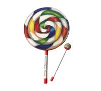 KIXZSAZ Colorful Educational Toy Lollipop Hand Drum For Kids Musical Development Plastic Rainbow Hand Drum Stick Toy Set Easy , 10inch