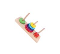 KIXZSAZ Colors And Relative Size Learning Wooden Stacking Toy Engaging Kids In Fun Educational Activities Place In Order Of Color Rings Onto Another Pole Toddlers Children Matching Sorting Blocks