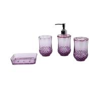 KIXZSAZ Compact Toothbrush Holder Organizer for Apartment Bathrooms Soap Dispenser Bathroom Accessories Set Acrylic 1 Soap Dish