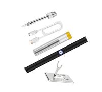 KIXZSAZ Convenient and Portable Soldering Iron Kit with Powerful 1100mAh Battery, Black Tip B