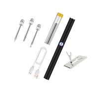 KIXZSAZ Convenient and Portable Soldering Iron Kit with Powerful 1100mAh Battery, Black Tip BCK