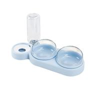 KIXZSAZ Convenient And Stylish DogCat Water Automatic Dispenser With Bottle And Moisture-proof Mouth Partition Rejects Black, Quiet Blue