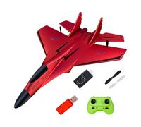 KIXZSAZ Cool Like Real Remote Control Airplane Foam Aircraft Glider High Performance Rc Airplane 2 Channels Ready To Fly Rc 2 Channels Ready To Fly Fighter Model, Red, 28.5x21x7.5cm