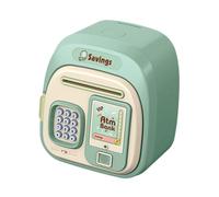 KIXZSAZ Cute Money Bank Featuring Large Capacity and Customizable Password Makes Practical Children Password Banks Smart Investment Cute Money Bank Practical Children Banks, Green, 16.8x12.7x19cm