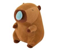 KIXZSAZ Cute Snuggling Capybara Plush Toy Lifelike Stuffed Figure Beautiful Decoration for Office and Snuggling Plush Animal Doll Cute Stuffed Cosplay, Brown, 45cm
