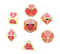 KIXZSAZ D4 D6 D8 D10 D12 D20 Alloy Multi Side Dice Props For Table Games DND RPG Parties And Educational Activities Role Play Game Multi-sided Dices Set Toys