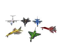 KIXZSAZ Diecast Plane Model Set With Six Colors Brilliant Finishing Touches Eye Catching Display 1 Red Model. Aircraft Display Stand Desktop Decoration 1/64 Scale Alloy Airplane Toy 6 Colors