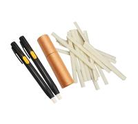KIXZSAZ Disappearing Marking Pens Tailors Chalk Practical Tool Sewers Crafts And Embroidery Projects And Can For Long Time. Solid Chalk Inside Pushable Button Outside, Black, 2 Pens w 20 Refills