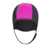 KIXZSAZ Dive Hood Snorkeling Hat Head Ear Guard for Ultimate Water Sports Experience, black and red