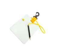 KIXZSAZ Dive Writing Slate Divers Communication Boards Sturdy And Versatile Slate For Professionals And Enthusiasts Underwater Writing Board With Pencil Divers, White, Yellow, 15.3x12.7cm