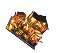 KIXZSAZ DIY Doll House Wooden Doll House With Furniture And LED Light Easy To Install Innovative DIY Miniature Dolls House Kit