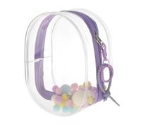 KIXZSAZ Doll Storage Pouch With Keychain Feature And Dustproof Makes Transporting And Displaying Mini Dolls Worry Free Small Doll Storage Bags Action Figure Display Bag , violet , L