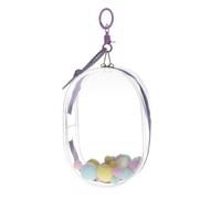 KIXZSAZ Doll Storage Pouch With Keychain Feature And Dustproof Makes Transporting And Displaying Mini Dolls Worry Free Small Doll Storage Bags Action Figure Display Bag , Violet , M/L