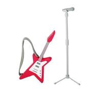 KIXZSAZ Dollhouse Miniature Decor Microphone And Guitar Model Excellent Gift For Children Inspired By for Creative Storytelling Simulation Living Room Bedroom Life Scene Supply