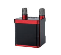 KIXZSAZ Double Mai Joy Sings To Start Life - K Sing Machine With 2 Wireless Microphones Plastic With Battery With Accessory, red
