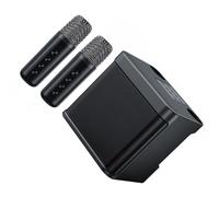 KIXZSAZ Double Mai Joy Sings To Start Life - K Sing Machine With 2 Wireless Microphones Plastic With Battery With Accessory, black
