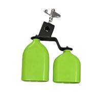 KIXZSAZ Double Mounted Bell Cowbell Drum Accessory Provides Unmatched Low Pitched Sound Enhances Kids Musical Learning High And Low Tone Cowbell Drum Accessory, green, 17x13x4cm