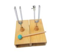 KIXZSAZ Durable Resonant Tuning Fork W/Tuning Fork Knocker For Sound Wave Understanding In Educational Settings W/Wood Resonator Box Resonance Case