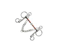 KIXZSAZ Durable Stainless Steel Horse Bit With Premium Visual Appeal Gift Giving Among Equestrians Hooks And Curb Chain Horse Hooks Chain Roller H Shape Stainless Steel, Silver, 127mm