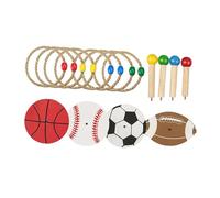KIXZSAZ Durable Wooden Rings Hook Game Enhances Physical Coordination And Critical Thinking Skills In Kids Carnival Games Indoor Outdoor Game With Eight Rings